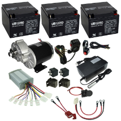 36 Volt 600 Watt Beach Wagon Power Kit with Reverse 