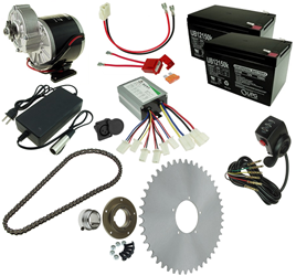 24 Volt 350 Watt Electric Beach Wagon Power Kit 