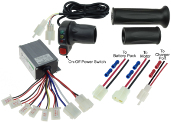 24 Volt 150-250 Watt Controller and Throttle with Power Switch Electric Scooter Kit 