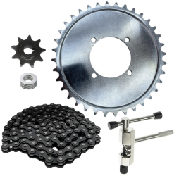 Razor Dirt Quad Beach Cart Conversion Sprockets and Chain Kit with Steel Axle Sprocket 