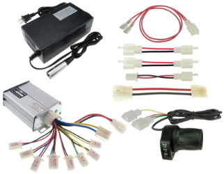 Razor MX500 and MX650 48 Volt 1000 Watt Controller, Throttle, and Charger Kit 
