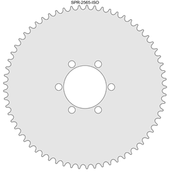 65 Tooth Sprocket for #25 Chain with ISO Mounting Pattern 