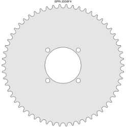 58 Tooth 4-Hole Freewheel Sprocket for #35 Chain with F4 Mounting Pattern 