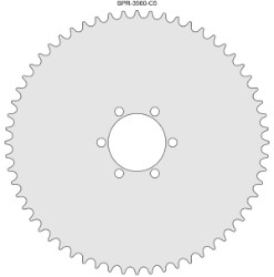 60 Tooth Sprocket for #35 Chain with Custom Mounting Pattern 