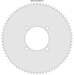 72 Tooth Sprocket for #35 Chain with R76-9 Mounting Pattern 