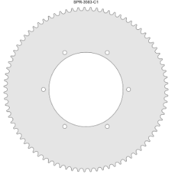 83 Tooth Sprocket for #35 Chain with Custom Mounting Pattern 