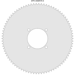 86 Tooth Sprocket for #35 Chain with R76-8 Mounting Pattern 