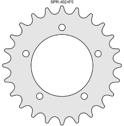 24 Tooth Sprocket for #40 Chain with F5 Mounting Pattern 