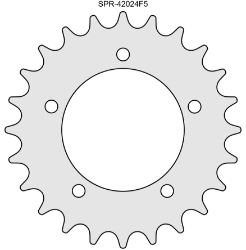 24 Tooth Sprocket for #41 and #420 Chain with F5 Mounting Pattern 