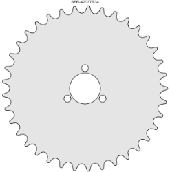 37 Tooth Sprocket for #420 Chain with R34 Mounting Pattern 