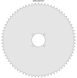 72 Tooth Sprocket for #41 and #420 Chain with F4 Mounting Pattern 