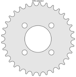 33 Tooth Sprocket for #428 Chain with G1 Mounting Pattern 