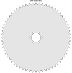 64 Tooth Sprocket for #428 Chain with ISO Mounting Pattern 