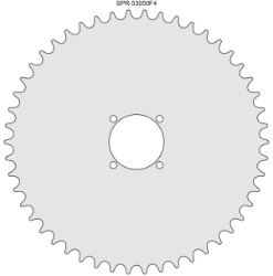 50 Tooth Sprocket for #530 Chain with F4 Mounting Pattern 