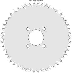 50 Tooth Sprocket for #530 Chain with R58-10 Mounting Pattern 