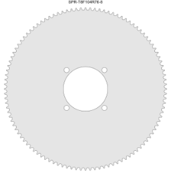 104 Tooth Sprocket for T8F (8mm) Chain with R76-8 Mounting Pattern 