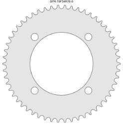 54 Tooth Sprocket for T8F (8mm) Chain with R76-8 Mounting Pattern 