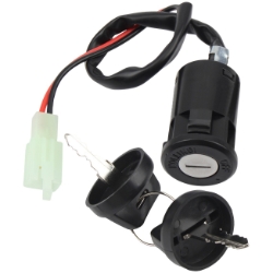 2 Wire 2 Position Key Switch with 2 Keys for ATV or Dirt Bike 