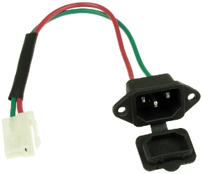 3 Pin House Port with Rubber Dust Cover and Wiring Connector 