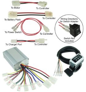Controller and Thumb Throttle Kit with Reverse for Razor Dirt Quad Beach Cart Conversions 