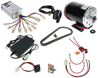 48 Volt 1000 Watt Razor Ground Force and Ground Force Drifter Modification Kit with No Batteries 