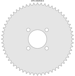 60 Tooth Freewheel Sprocket for #35 Chain with R48-8 Mounting Pattern 