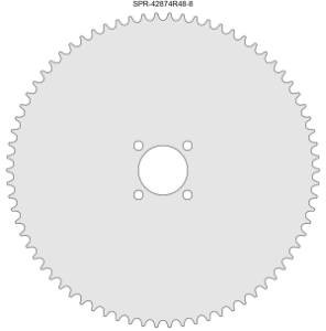 74 Tooth Freewheel Sprocket for #428 Chain with R48-8 Mounting Pattern 