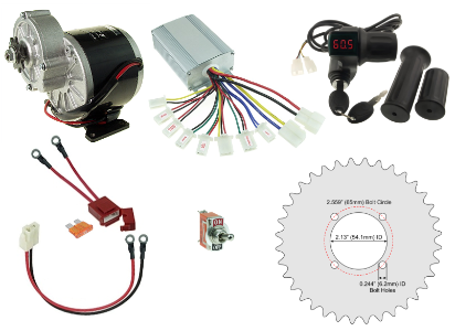 24 Volt 350 Watt Electric Beach Cart Power Kit with Reverse, No Batteries 
