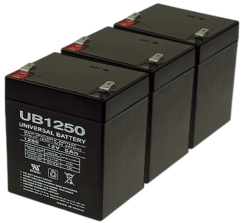 Three Quantity 12 Volt 5 Ah Batteries with 12 Month Warranty (Price Includes $19.60 USPS Priority Mail Flat-Rate Shipping Fee) 