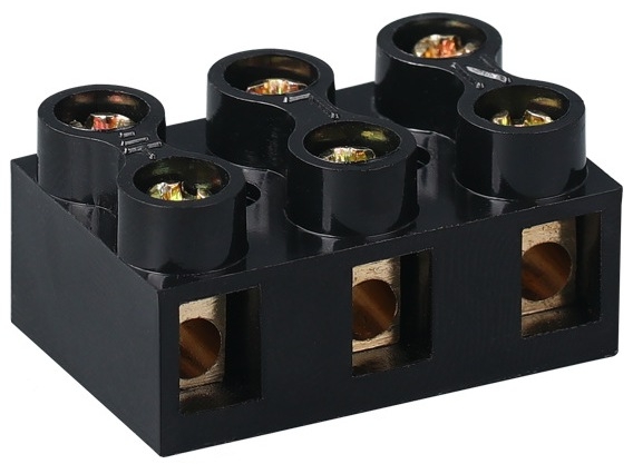 Terminal Block Barrier Strip 3 Position for Wires up to 10 AWG 