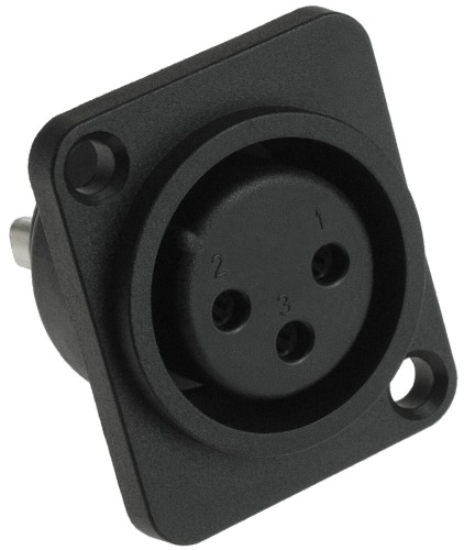 3 Pin Black Nylon XLR Charger Port 
