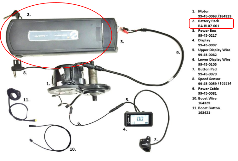 Battery Shell for 2014 IZIP Path+ 
