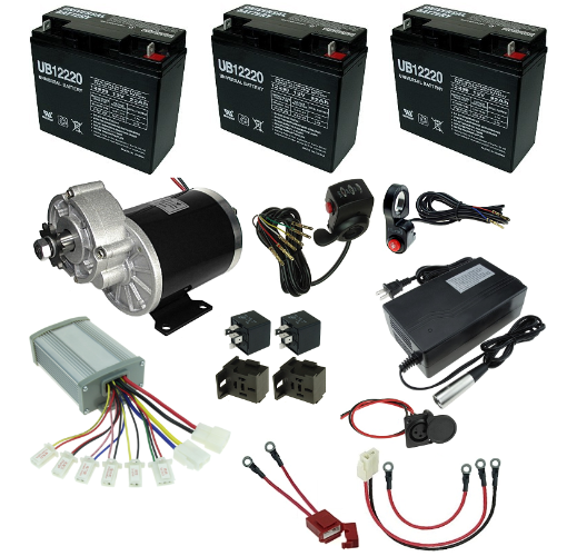 36 Volt 600 Watt Beach Wagon Power Kit with Reverse 