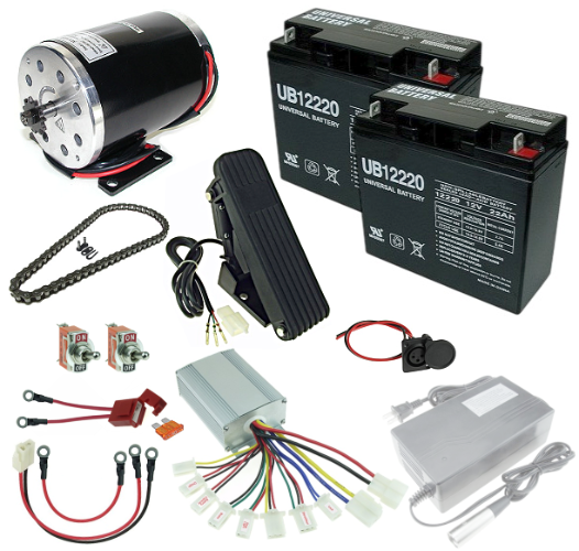 24 Volt 500 Watt Power Kit with Reverse, without Charger 