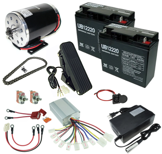 24 Volt 500 Watt Go Kart Power Kit with Reverse 