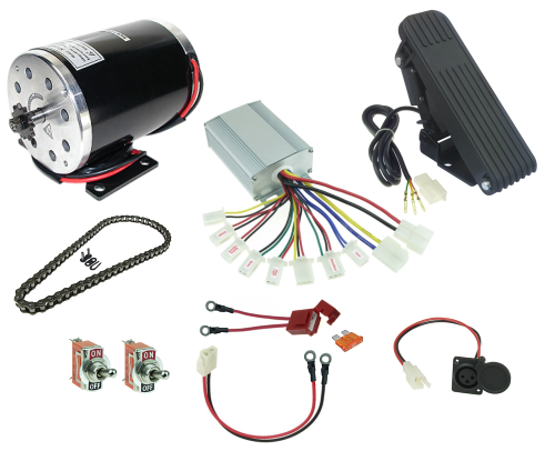 24 Volt 500 Watt Go Kart Power Kit with Reverse, No Batteries or Charger 