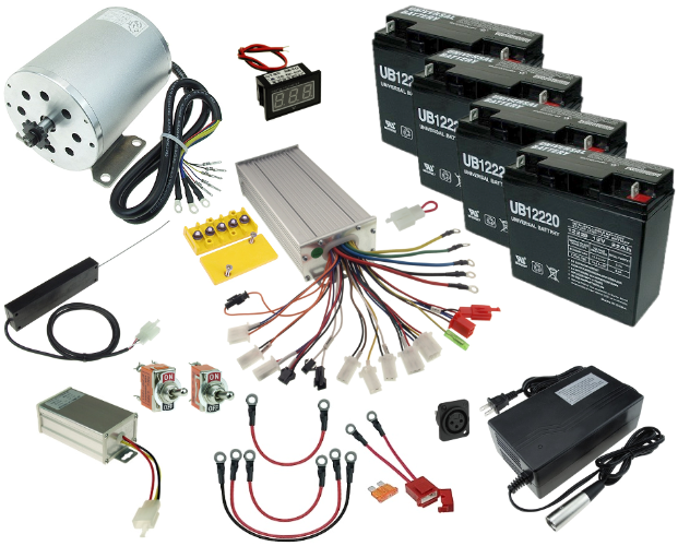 60 Volt 2000 Watt Electric Go Kart Power Kit with Wire Pull Throttle KIT-60-2000-22 