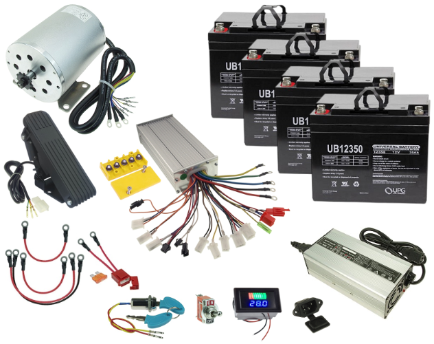 48 Volt 1800 Watt Electric Go Kart Power Kit with Reverse 