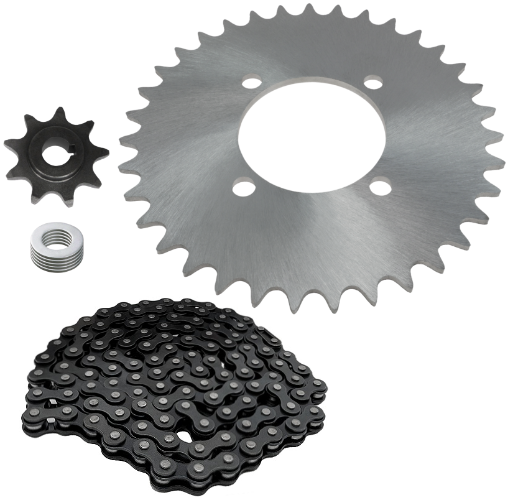 Razor Dirt Quad Beach Cart Conversion Sprockets and Chain Kit without Chain Breaker 