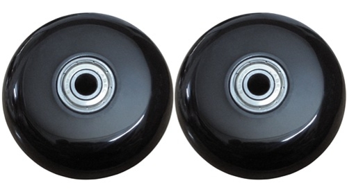Extended Lifespan Rear Wheel Set for Razor PowerWing, PowerWing DLX, FlashRider 360, and RipRider 360, Black 