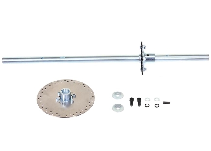 Rear Axle with Sprocket and Brake Rotor for Razor Dirt Quad 500 Electric ATV 