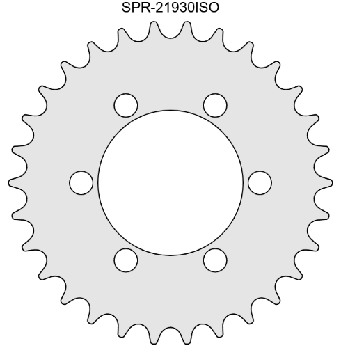 30 Tooth Sprocket for #219 Chain with ISO Mounting Pattern 