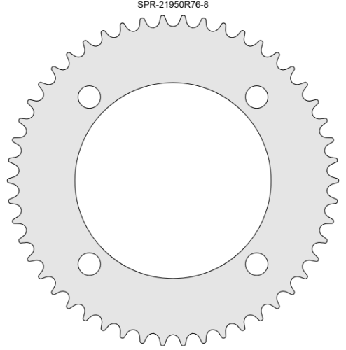 50 Tooth Sprocket for #219 Chain with R76-8 Mounting Pattern 
