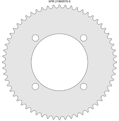 60 Tooth Sprocket for #219 Chain with R76-8 Mounting Pattern 