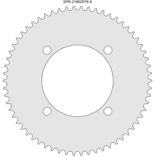 62 Tooth Sprocket for #219 Chain with R76-8 Mounting Pattern 