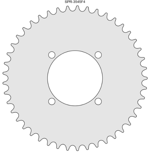 45 Tooth Sprocket for #35 Chain with F4 Mounting Pattern 