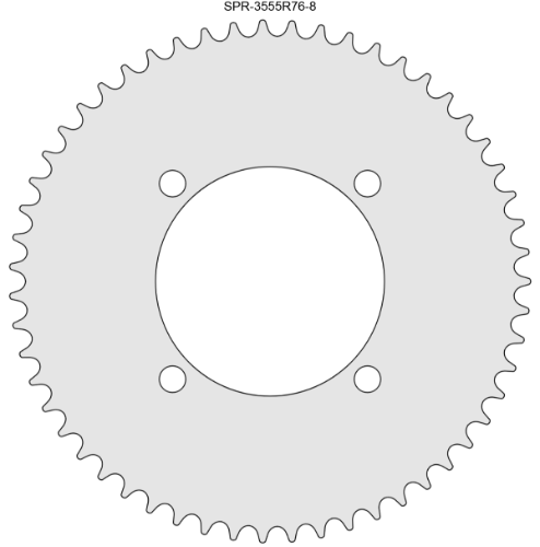 55 Tooth Sprocket for #35 Chain with R76-8 Mounting Pattern 
