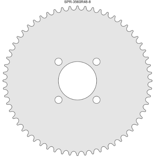 60 Tooth Freewheel Sprocket for #35 Chain with R48-8 Mounting Pattern 