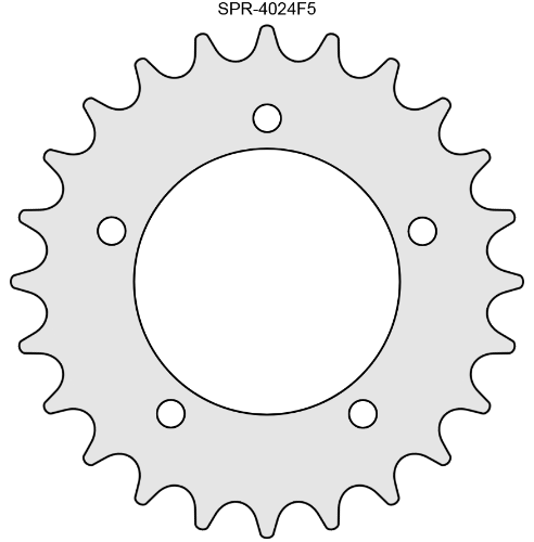 24 Tooth Sprocket for #40 Chain with F5 Mounting Pattern 