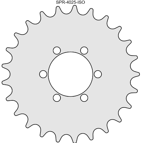 25 Tooth Sprocket for #40 Chain with ISO Mounting Pattern 